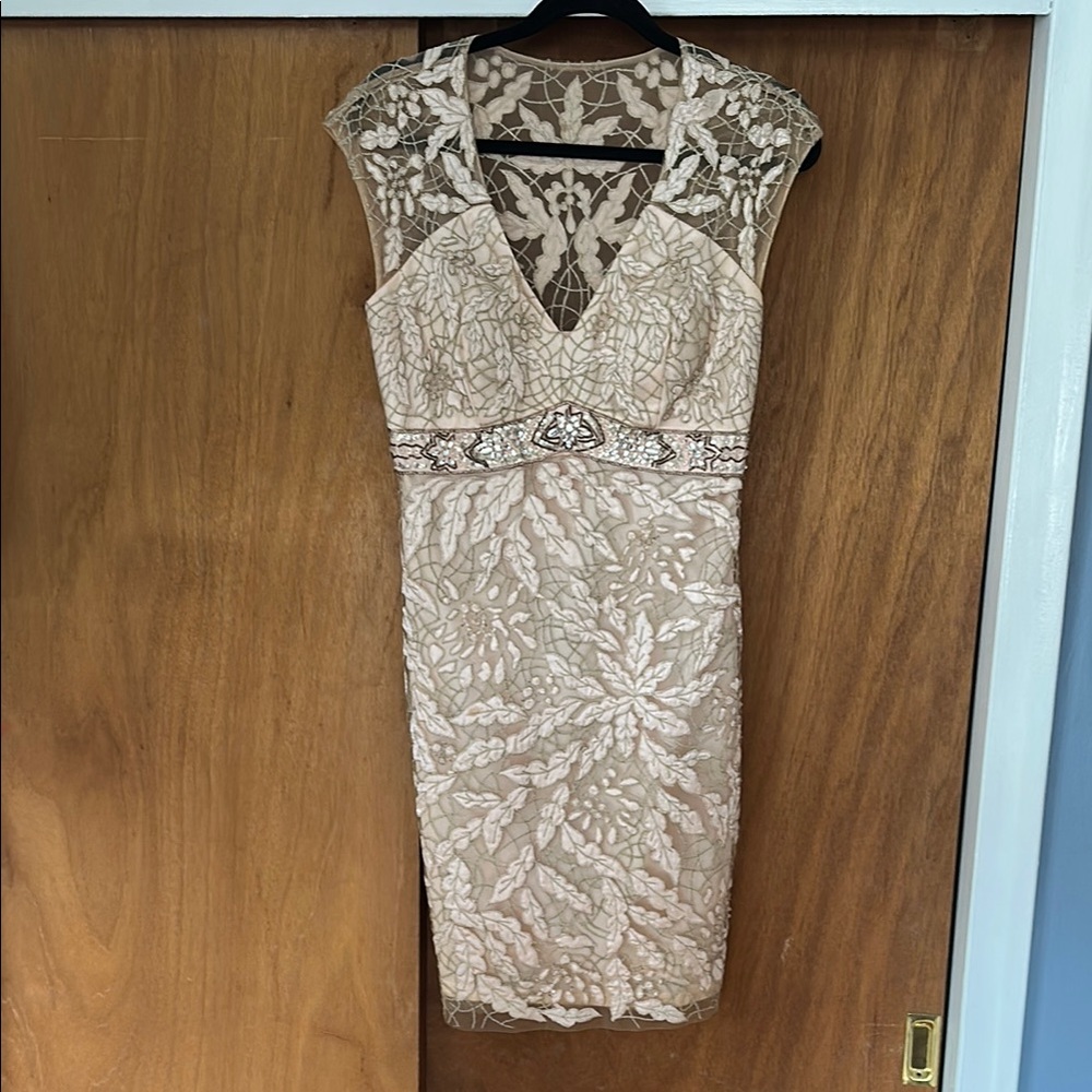 Sue Wong - Elegant Lace Beige Dress